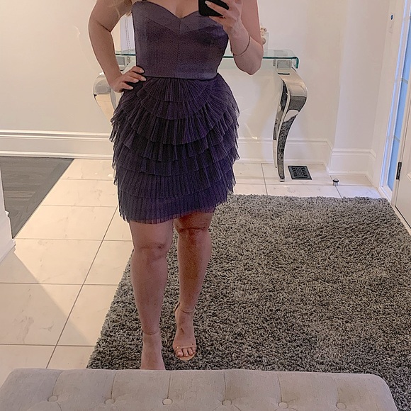 BCBG dress size 0. Deep purple. Worn twice. - Picture 5 of 8